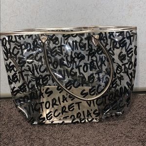 Clear Victoria’s secret Bag with attachable pouch